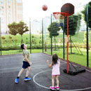 Adjustable Basketball Hoop System Stand Portable with 2 Wheels Fillable Base-Black & Red by LJGDeals