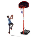 Adjustable Basketball Hoop System Stand Portable with 2 Wheels Fillable Base-Black & Red by LJGDeals