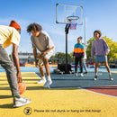 4.9-10 Feet Adjustable Basketball Hoop with Shatterproof Backboard by LJGDeals
