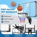 4.9-10 Feet Adjustable Basketball Hoop with Shatterproof Backboard by LJGDeals