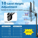 4.9-10 Feet Adjustable Basketball Hoop with Shatterproof Backboard by LJGDeals