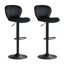 Adjustable Counter Height Chairs Set of 2 with Velvet Upholstered Backrests by LJGDeals