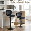 Adjustable Counter Height Chairs Set of 2 with Velvet Upholstered Backrests by LJGDeals
