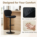 Adjustable Counter Height Chairs Set of 2 with Velvet Upholstered Backrests by LJGDeals