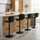 Adjustable Counter Height Chairs Set of 2 with Velvet Upholstered Backrests by LJGDeals