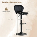 Adjustable Counter Height Chairs Set of 2 with Velvet Upholstered Backrests by LJGDeals