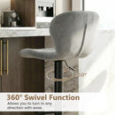 Adjustable Counter Height Chairs Set of 2 with Velvet Upholstered Backrests by LJGDeals