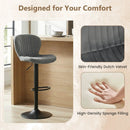 Adjustable Counter Height Chairs Set of 2 with Velvet Upholstered Backrests by LJGDeals