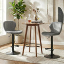 Adjustable Counter Height Chairs Set of 2 with Velvet Upholstered Backrests by LJGDeals