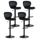 Adjustable Counter Height Chairs Set of 4 with Velvet Upholstered Backrests