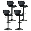 Adjustable Counter Height Chairs Set of 4 with Velvet Upholstered Backrests by LJGDeals
