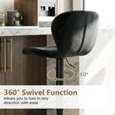 Adjustable Counter Height Chairs Set of 4 with Velvet Upholstered Backrests by LJGDeals