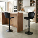 Adjustable Counter Height Chairs Set of 4 with Velvet Upholstered Backrests by LJGDeals
