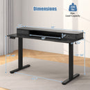 55 Inch x 24 Inch Height Adjustable Electric Standing Desk with 2 Drawers