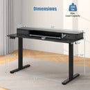 55 Inch x 24 Inch Height Adjustable Electric Standing Desk with 2 Drawers by LJGDeals