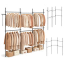 Floor to Ceiling Clothes Rack with 6 Adjustable Hanging Rods by LJGDeals