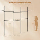 Floor to Ceiling Clothes Rack with 6 Adjustable Hanging Rods by LJGDeals