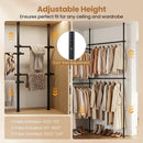 Floor to Ceiling Clothes Rack with 6 Adjustable Hanging Rods by LJGDeals