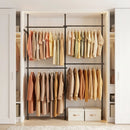 Floor to Ceiling Clothes Rack with 4 Adjustable Hanging Rods by DirectDeals