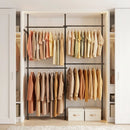 Floor to Ceiling Clothes Rack with 4 Adjustable Hanging Rods by LJGDeals