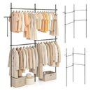 Floor to Ceiling Clothes Rack with 4 Adjustable Hanging Rods by LJGDeals