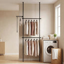 Floor to Ceiling Clothes Rack with 2 Hanging Rods - Adjustable by LJGDeals
