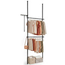 Floor to Ceiling Clothes Rack with 2 Hanging Rods - Adjustable by LJGDeals