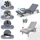 Adjustable Folding Guest Bed Frame with Mattress and Wheels by LJGDeals