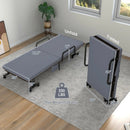 Adjustable Folding Guest Bed Frame with Mattress and Wheels by LJGDeals