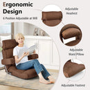 Adjustable Folding Sofa Chair with 6 Position Stepless Back by DirectDeals