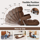 Adjustable Folding Sofa Chair with 6 Position Stepless Back by DirectDeals
