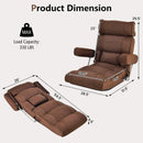Adjustable Folding Sofa Chair with 6 Position Stepless Back by LJGDeals
