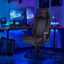 Adjustable Gaming Chair with Gas Lift 4D Armrest and Lumbar Support-Black by LJGDeals