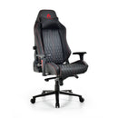 Adjustable Gaming Chair with Gas Lift 4D Armrest and Lumbar Support-Black by LJGDeals