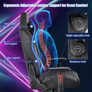 Adjustable Gaming Chair with Gas Lift 4D Armrest and Lumbar Support-Black by LJGDeals