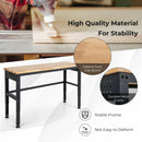 53 Inch Adjustable Heavy-Duty Workbench with Rubber Wood Top by LJGDeals