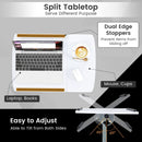Adjustable Angle Height Rolling Laptop Table by LJGDeals