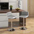 Set of 2 Adjustable Heights Barstool with PU Leather by LJGDeals
