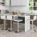 Set of 2 Adjustable Heights Barstool with PU Leather by LJGDeals