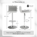 Set of 2 Adjustable Heights Barstool with PU Leather by LJGDeals