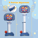 4-In-1 Adjustable Kids Basketball Hoop with Ring Toss Sticky Ball by LJGDeals
