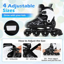 Adjustable Kids' Incline Skates 4 Sizes Adjustable Blade Roller by LJGDeals