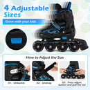 Adjustable Kids' Incline Skates for Boys Girls Ages 5-14