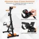 Adjustable LCD Pedal Exercise Bike with Massage-Yellow