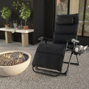 Adjustable Metal Zero Gravity Lounge Chair with Removable Cushion and Cup Holder Tray by LJGDeals