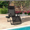 Adjustable Metal Zero Gravity Lounge Chair with Removable Cushion and Cup Holder Tray by LJGDeals