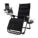 Adjustable Metal Zero Gravity Lounge Chair with Removable Cushion and Cup Holder Tray by LJGDeals