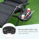 Adjustable Metal Zero Gravity Lounge Chair with Removable Cushion and Cup Holder Tray by LJGDeals