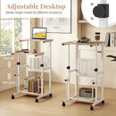 Height Adjustable Mobile Computer Stand by LJGDeals