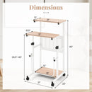 Height Adjustable Mobile Computer Stand by LJGDeals